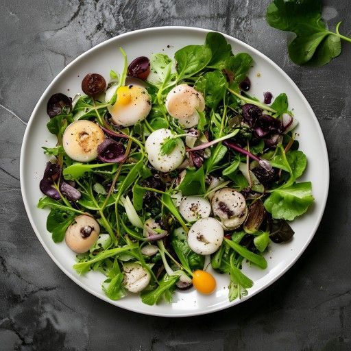 Insalata fresca di spinaci e aglio orsino