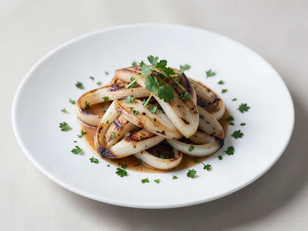 Oignons de printemps grillés aux herbes