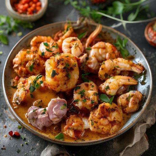 Polpette croccanti di gamberi e pollo con salsa