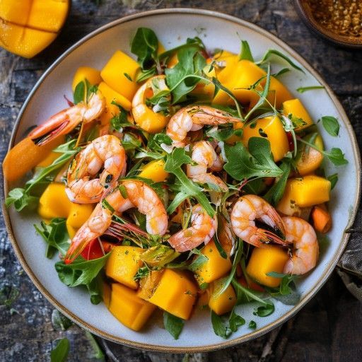 Frischer Garnelen-Mango-Salat