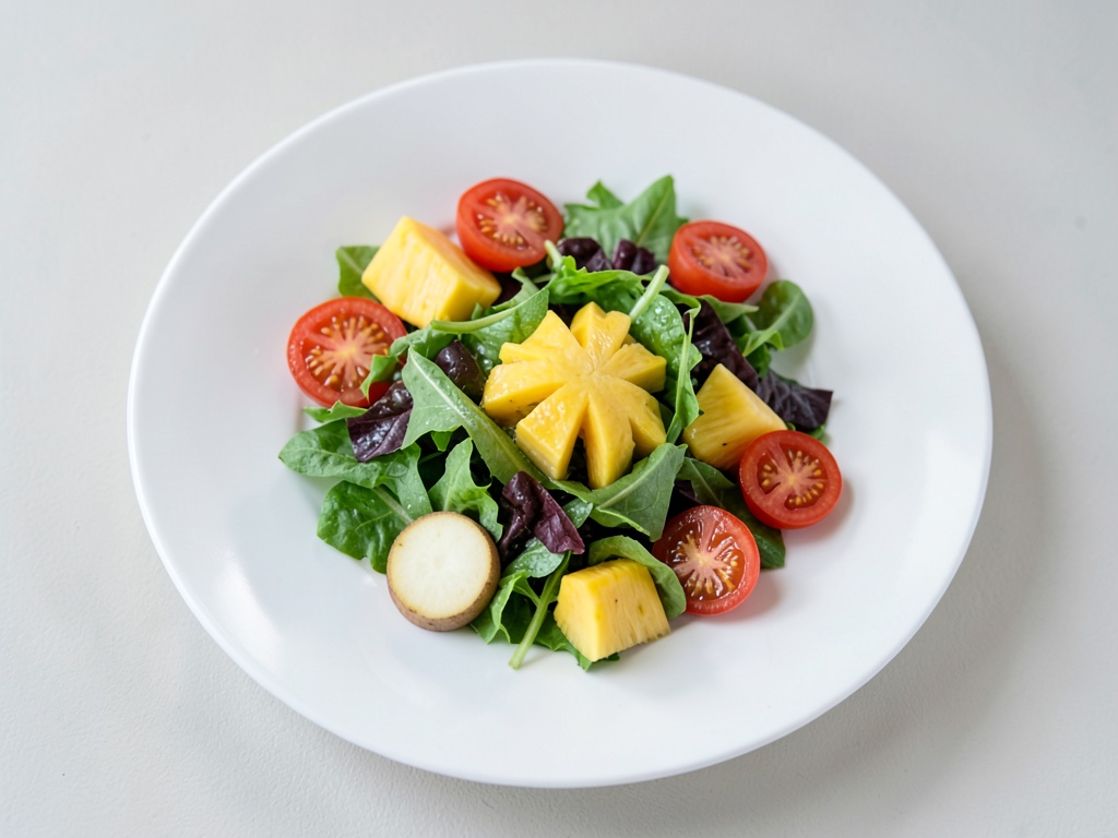 Insalata fresca di gamberi con ananas