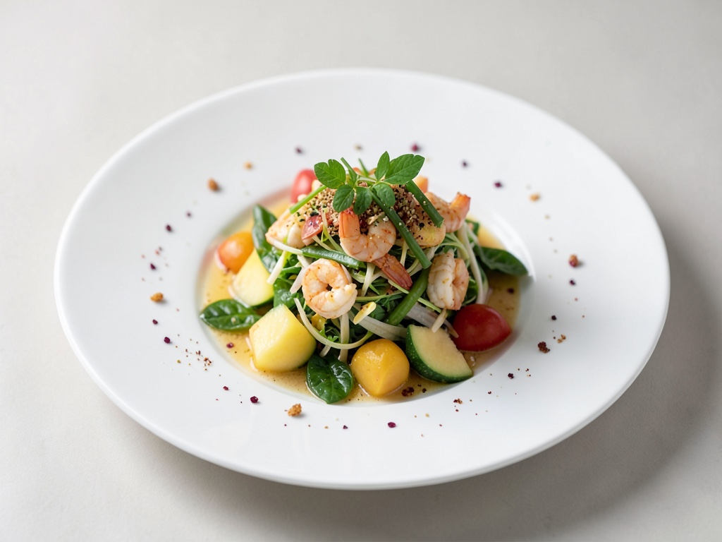 Insalata tailandese di gamberi con melone