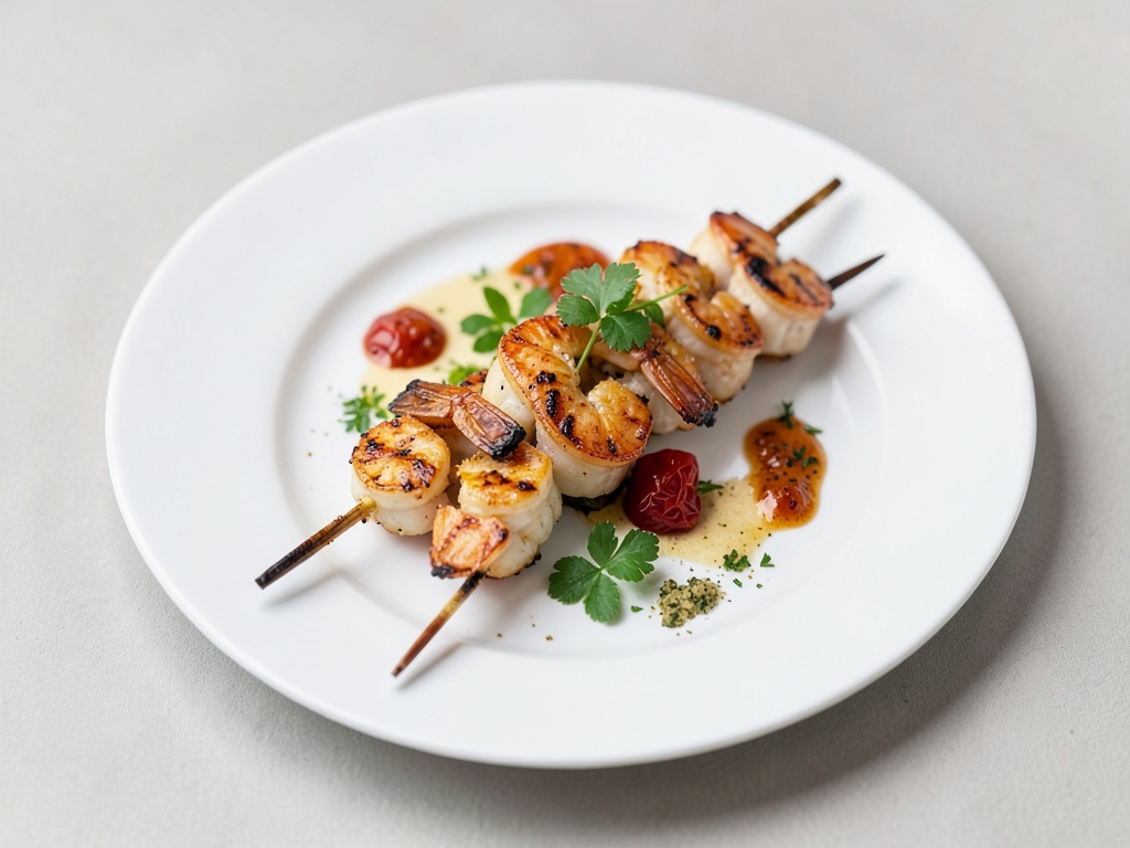 Brochettes de crevettes grillées
