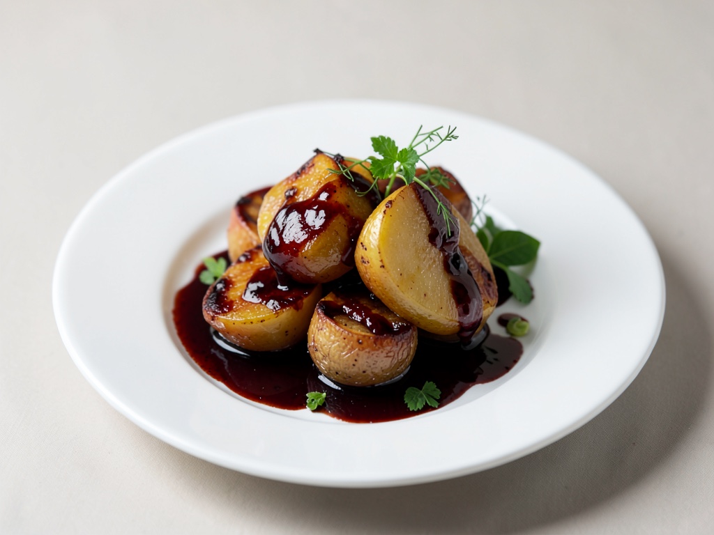 Mele al forno con cipolle in glassa al balsamico
