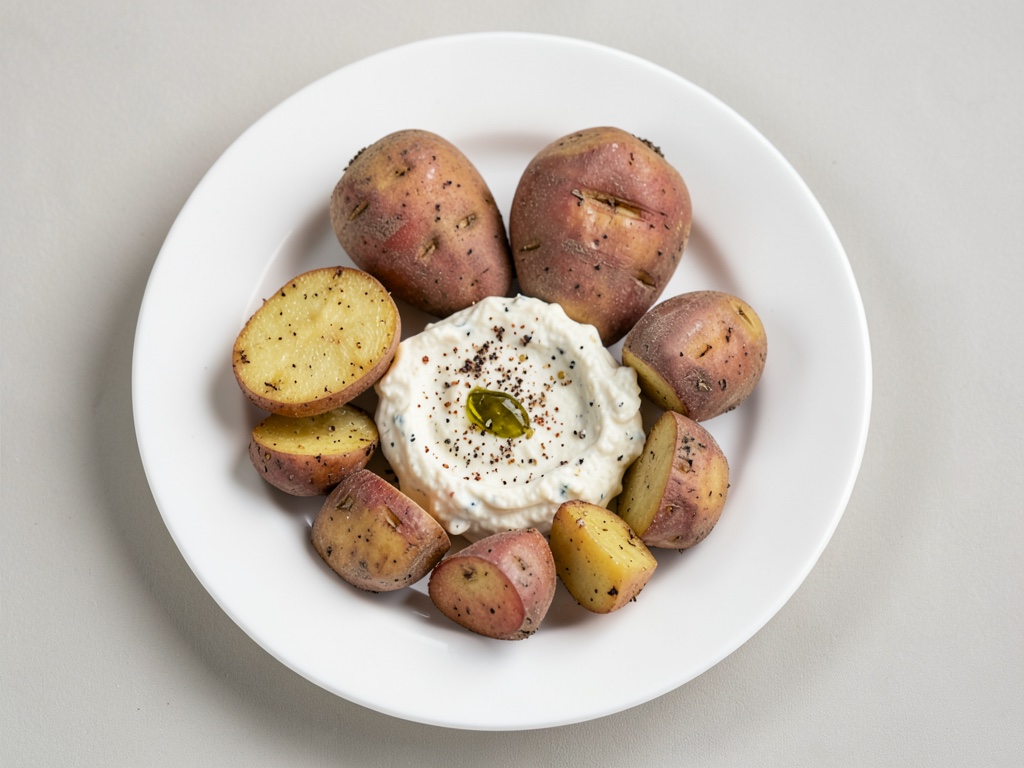 Patate dolci al forno con yogurt dip