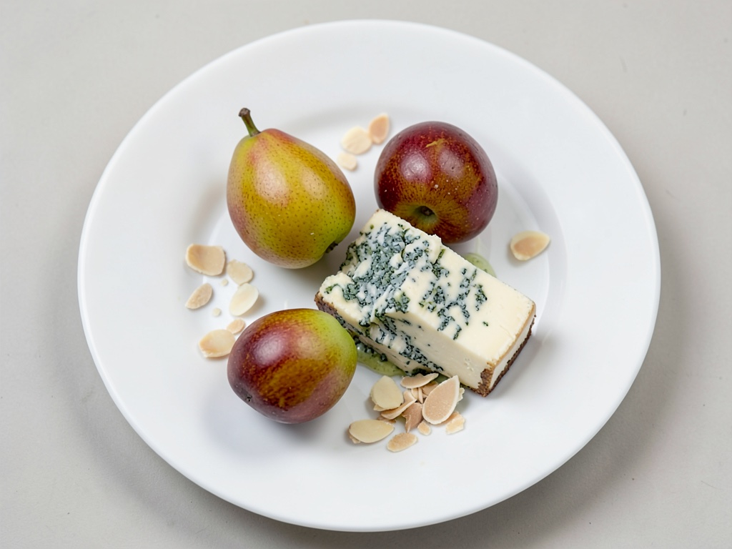 Pere al forno con formaggio e mandorle