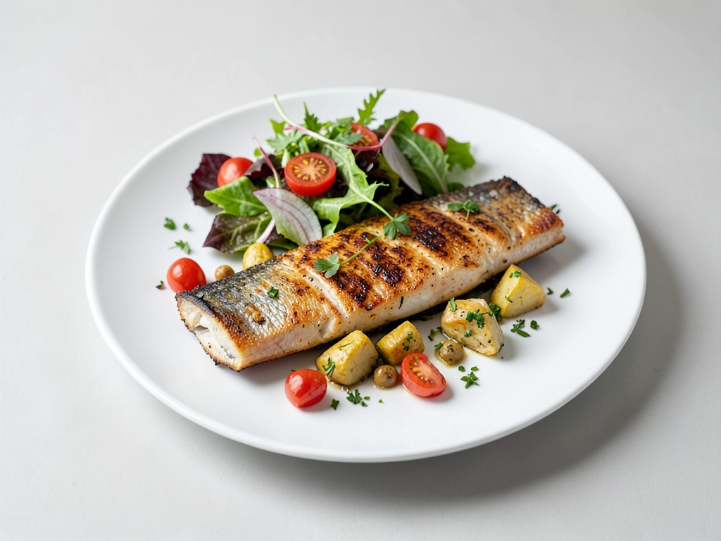 Trota al forno con insalata fresca