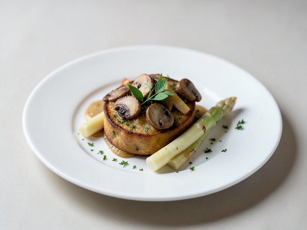 Kaki al forno con funghi e scorzonera