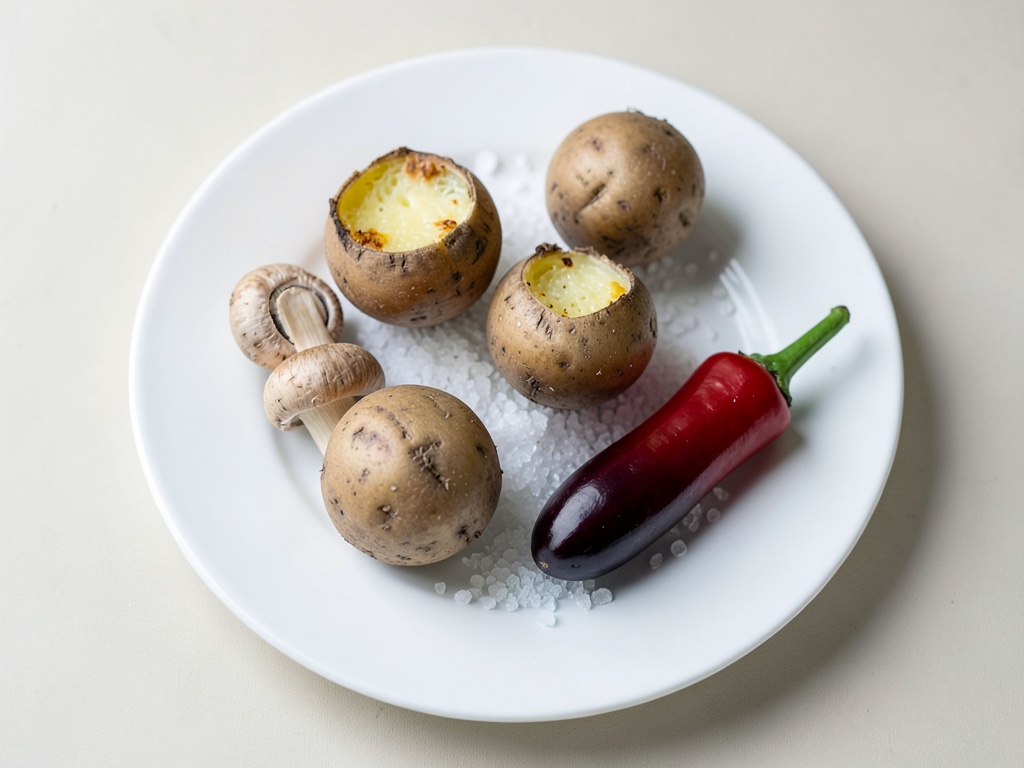 Patate al forno su un letto di sale
