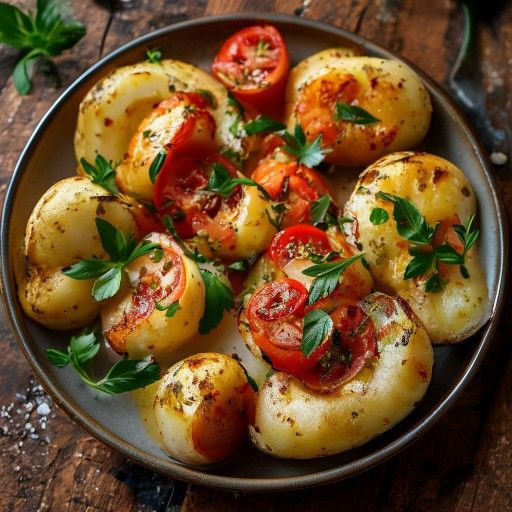 Patate al forno spagnole con ripieno di pomodoro