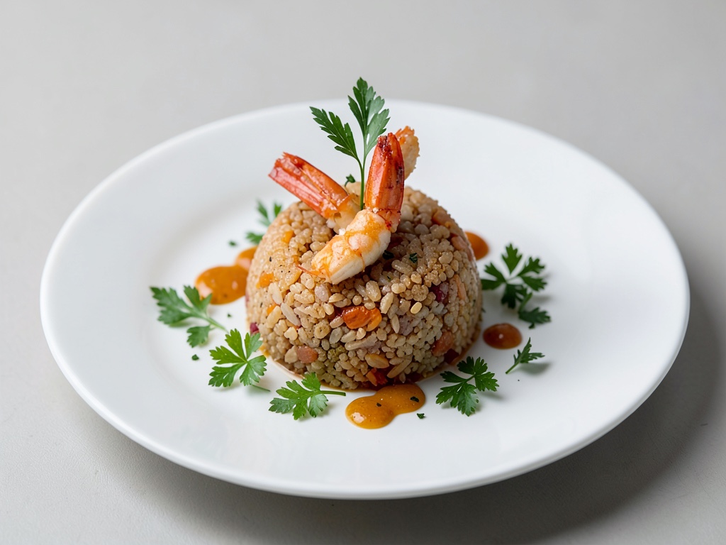 Polpette di riso croccanti con gamberi