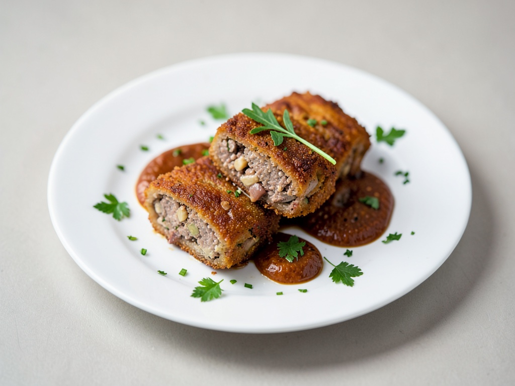 Brioche croccanti alla carne con pasta lievitata