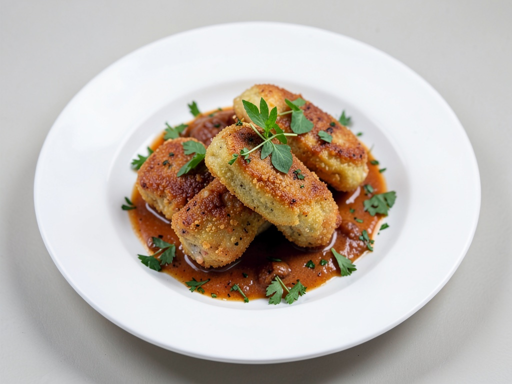 Bolsas crujientes de pollo con masa de levadura