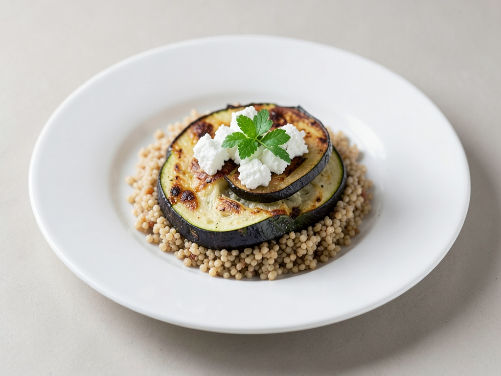 Zucchine al forno con Feta e Couscous