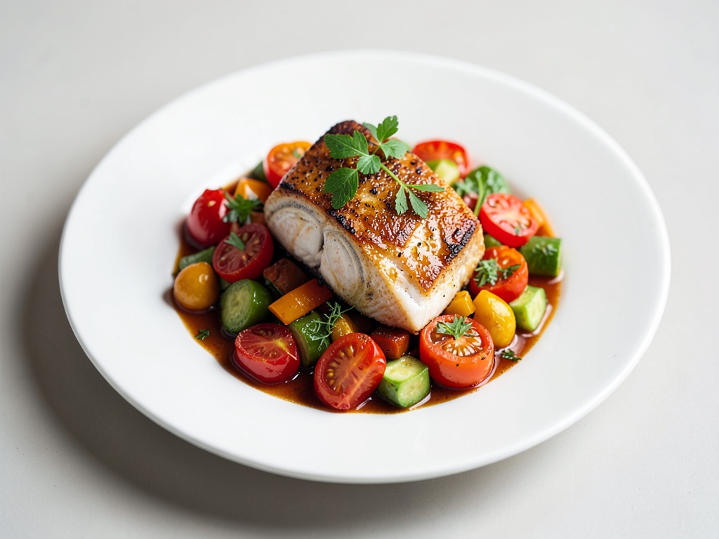 Carpe au four aux légumes tomates-vin
