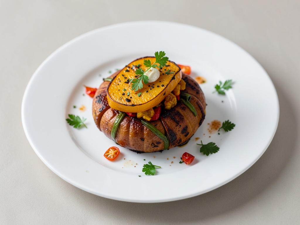 Zucca al forno con aglio e peperoncino