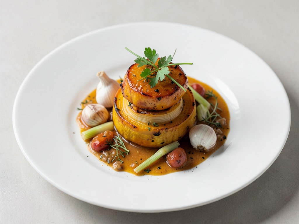 Zucca al forno con finocchi e aglio