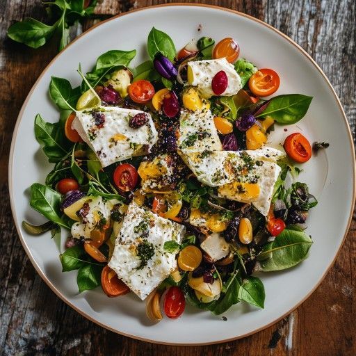 Formaggio di capra al forno su insalata