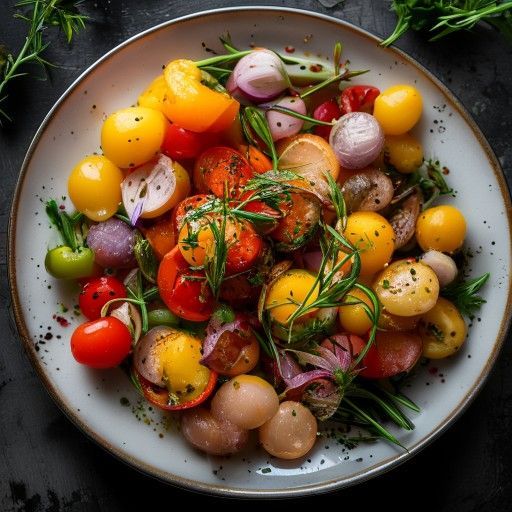 Verdure al forno con erbe aromatiche