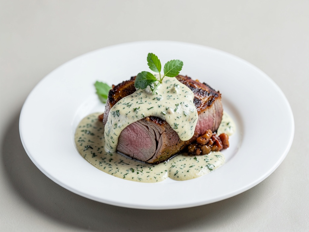 Costoletta di vitello croccante con salsa alla crema e salvia