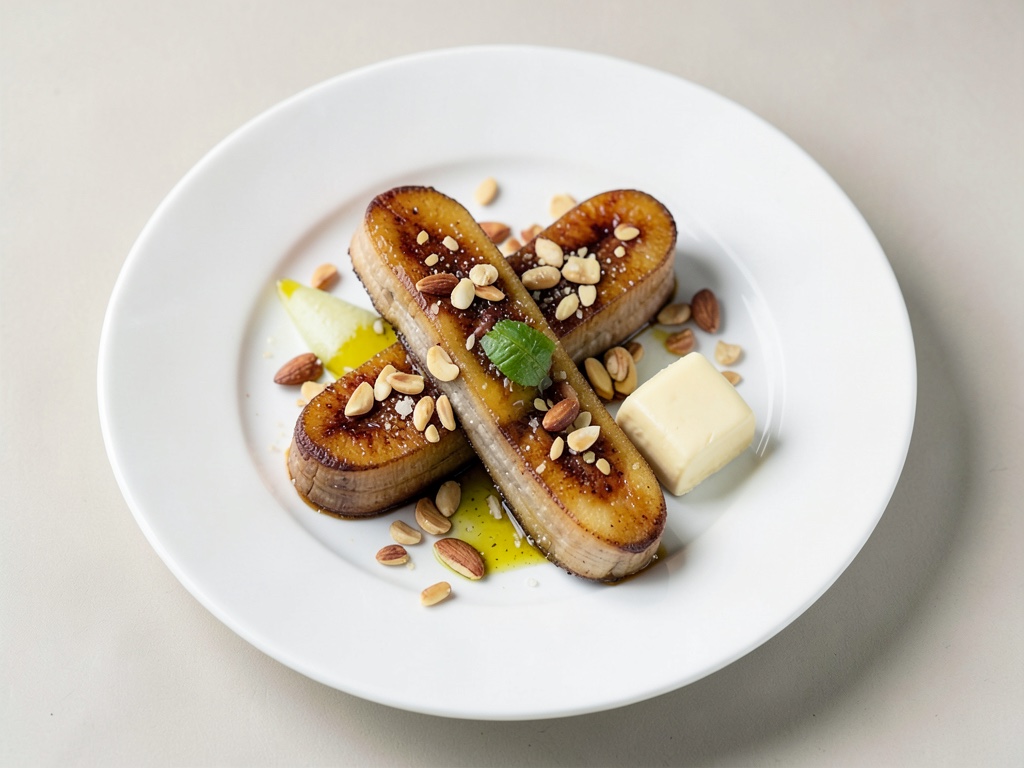 Banana fritta con mandorle