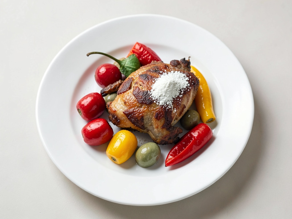 Fegato di pollo croccante con verdure colorate