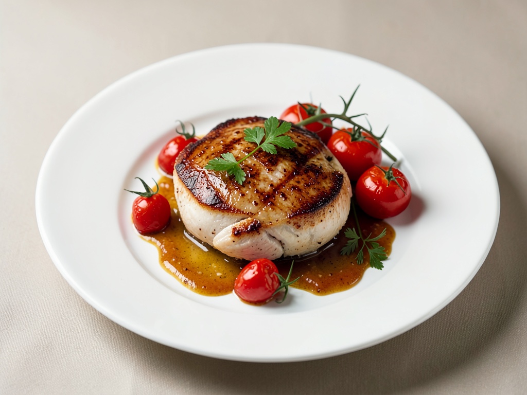 Petto di pollo croccante con pomodorini