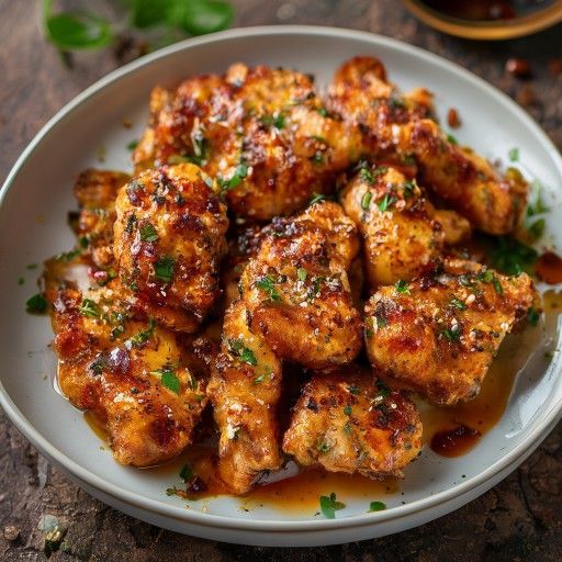 Cuisse de poulet croustillante avec glaçage miel-poivron
