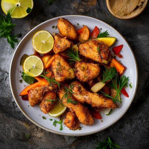 Muslos de pollo crujientes con hinojo y zanahorias