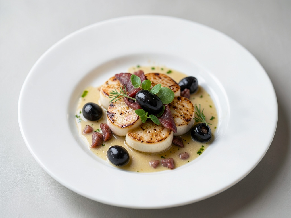 Gamberi di mare croccanti con chorizo e olive