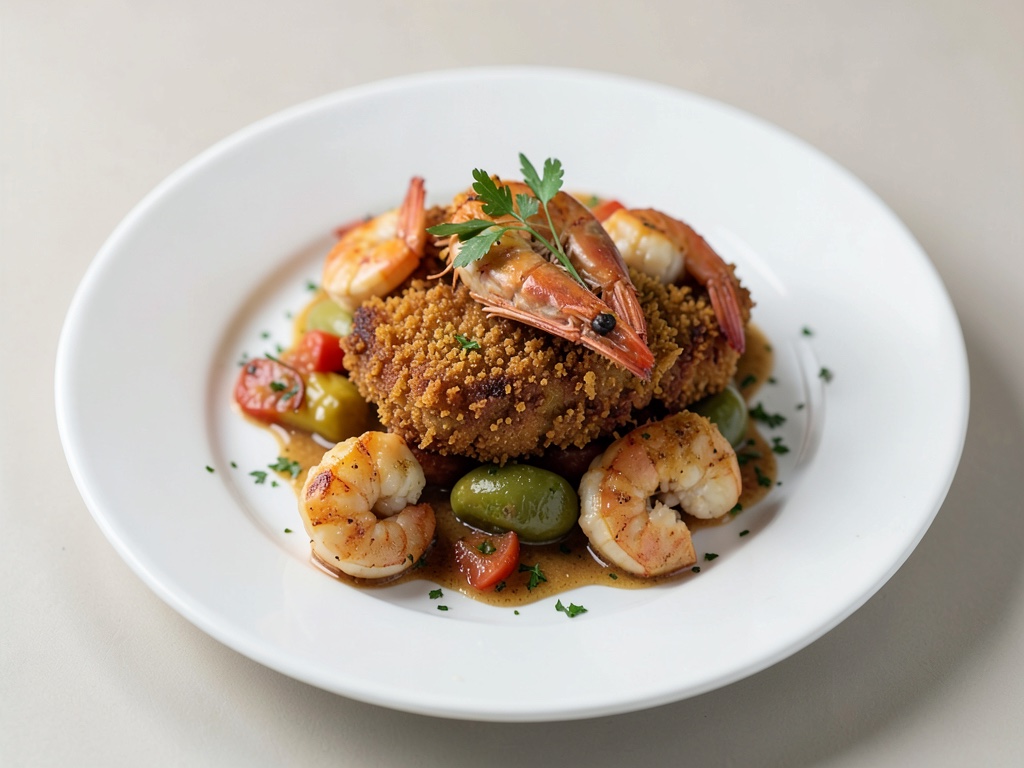 Bami Goreng croccante con pollo e gamberi