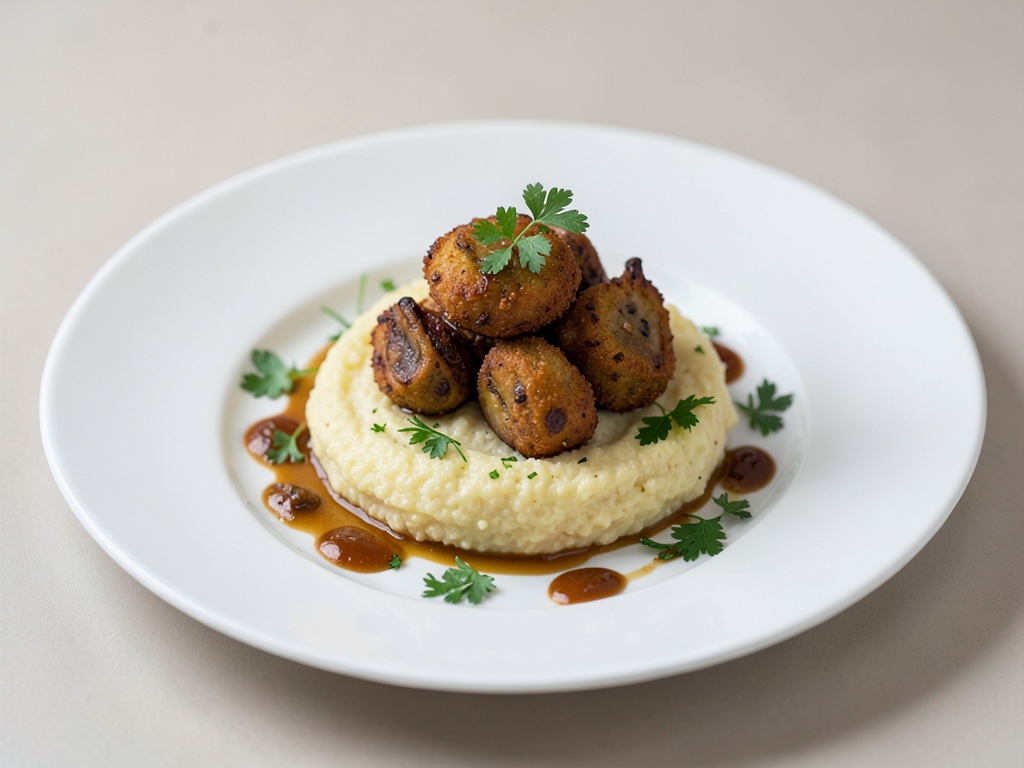 Funghi saltati con polenta