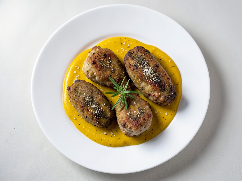 Striscioline di tacchino fritte con crema di mango