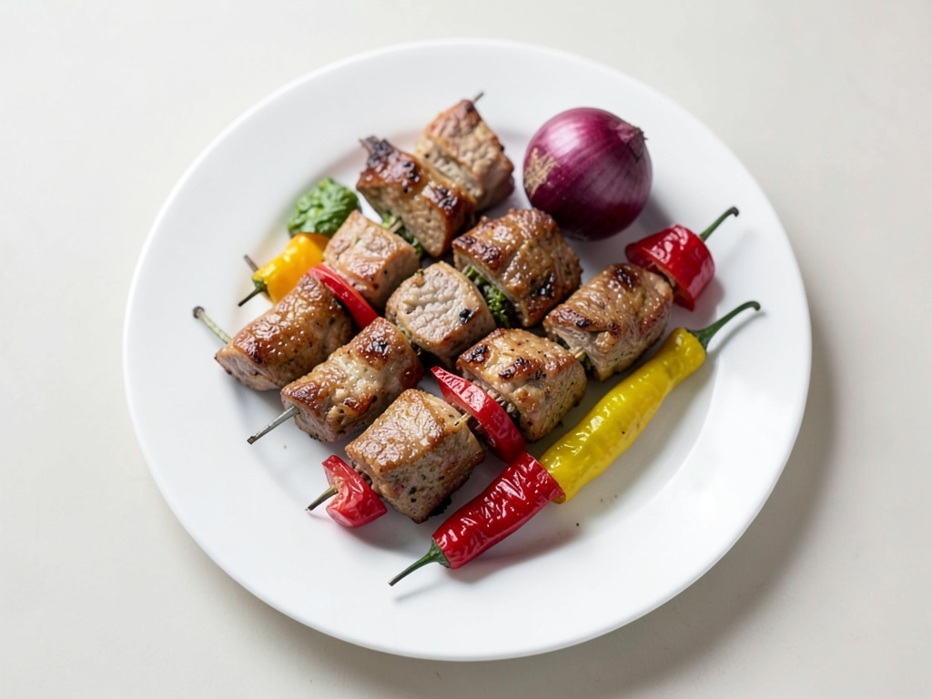 Spiedini di tacchino al forno con insalata di couscous