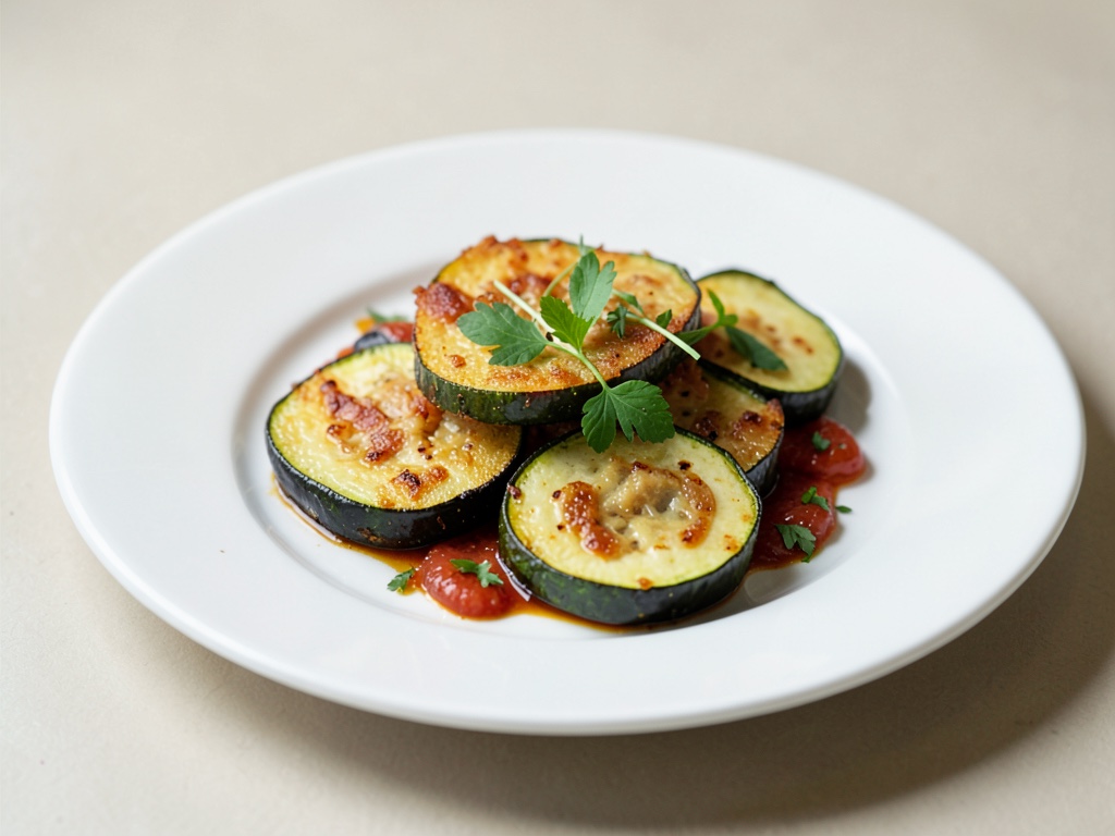 Tranches de courgette et d'aubergine dorées