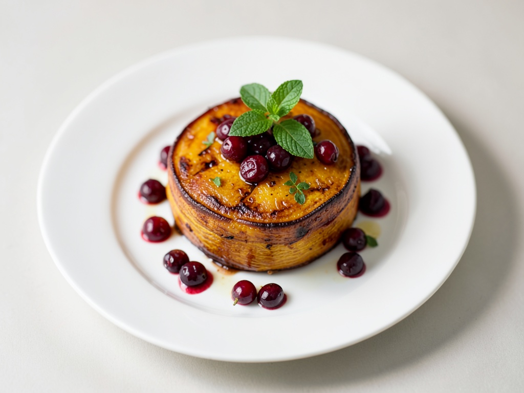 Zucca fritta con mirtilli rossi