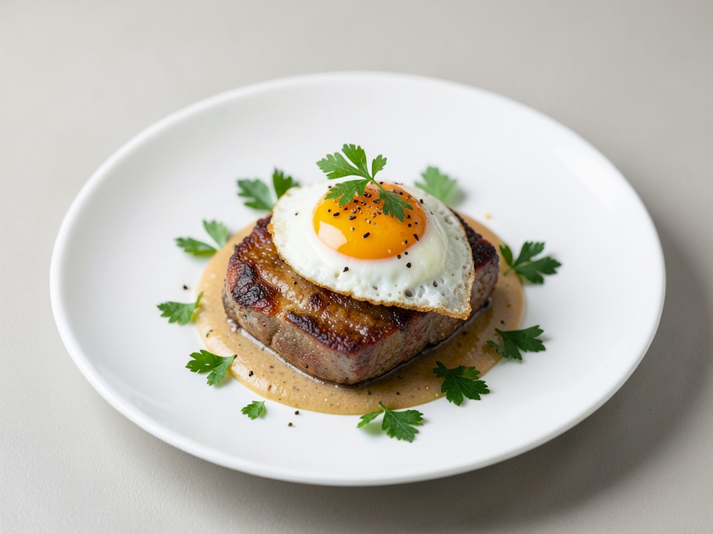 Leberkäse croccante con uova al tegamino
