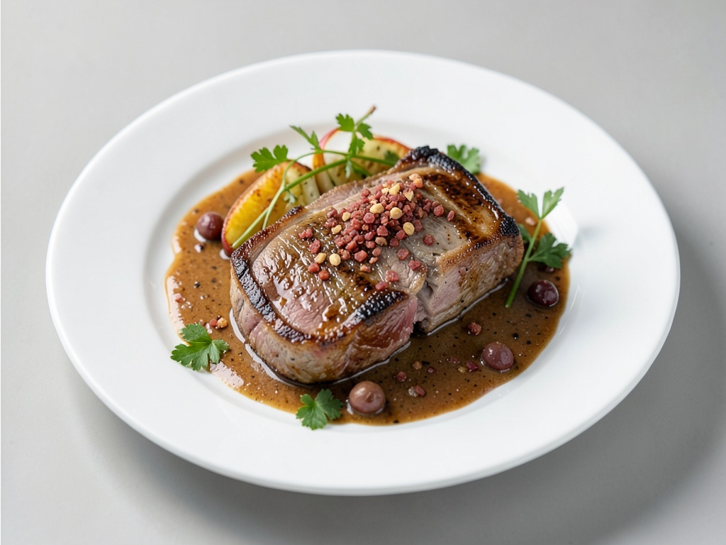 Filet de chevreuil rôti avec bacon
