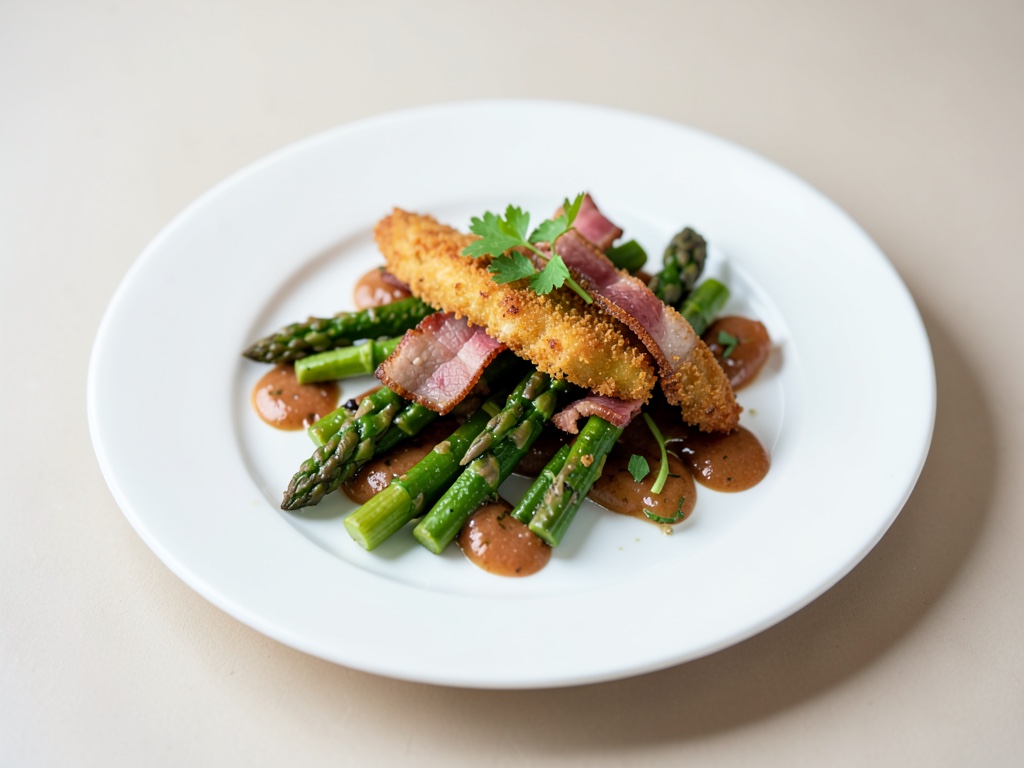 Asperges sautées au bacon