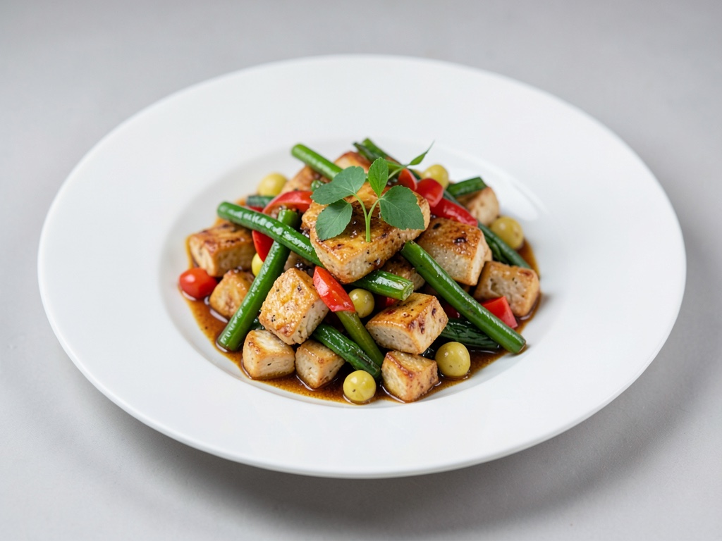 Tofu saltato con verdure miste