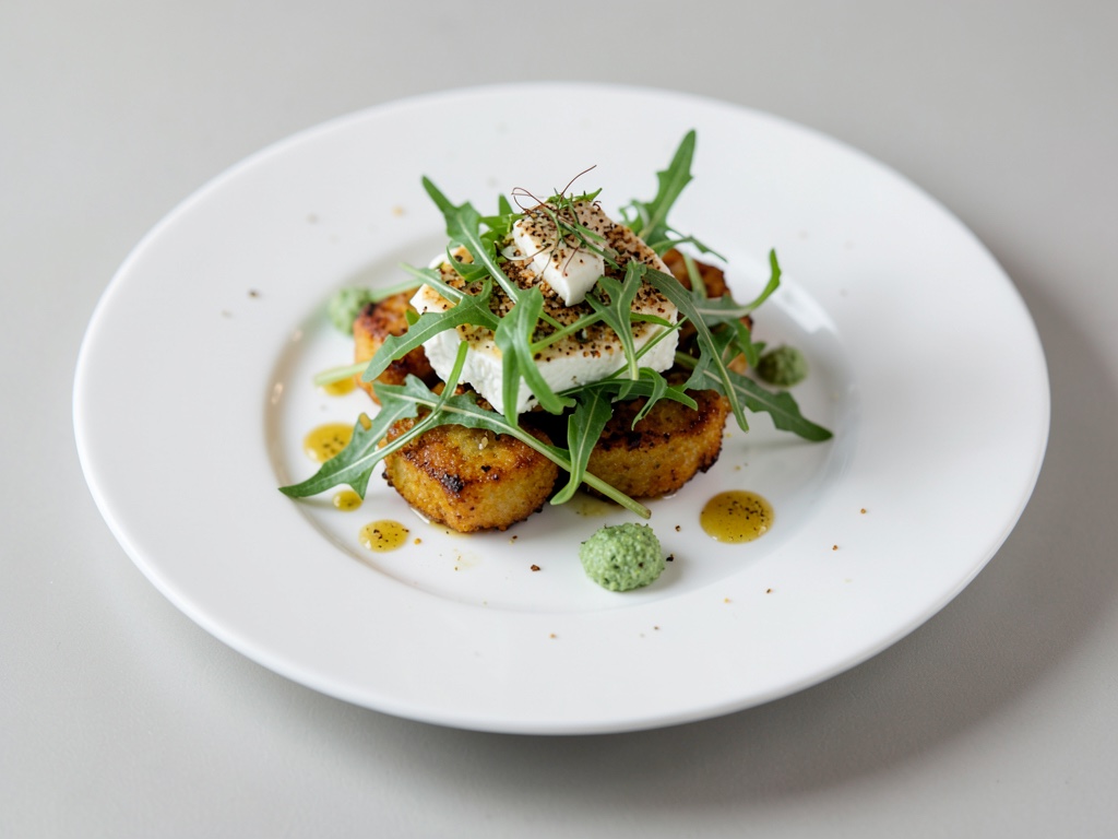 Gebratener Ziegenkäse mit Rucola