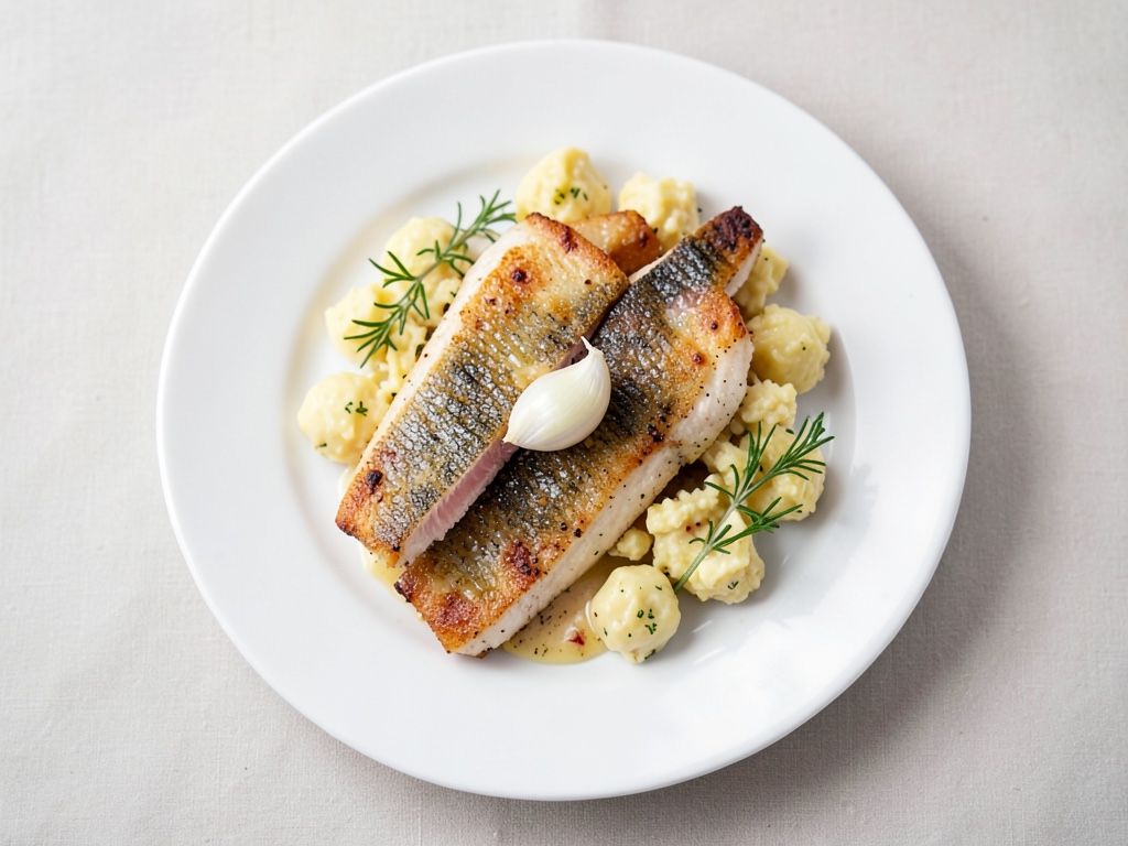 Knusprige Fischfilets mit Kräuterbutter-Gemüse