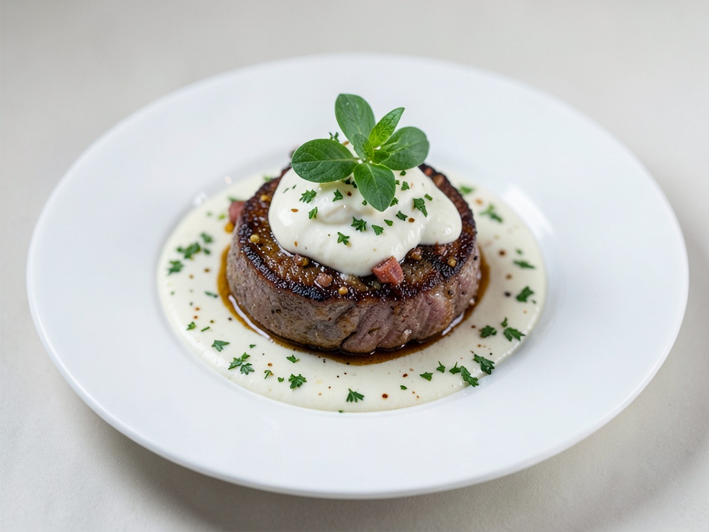 Filete de cordero rápido con salsa de yogur y pimiento