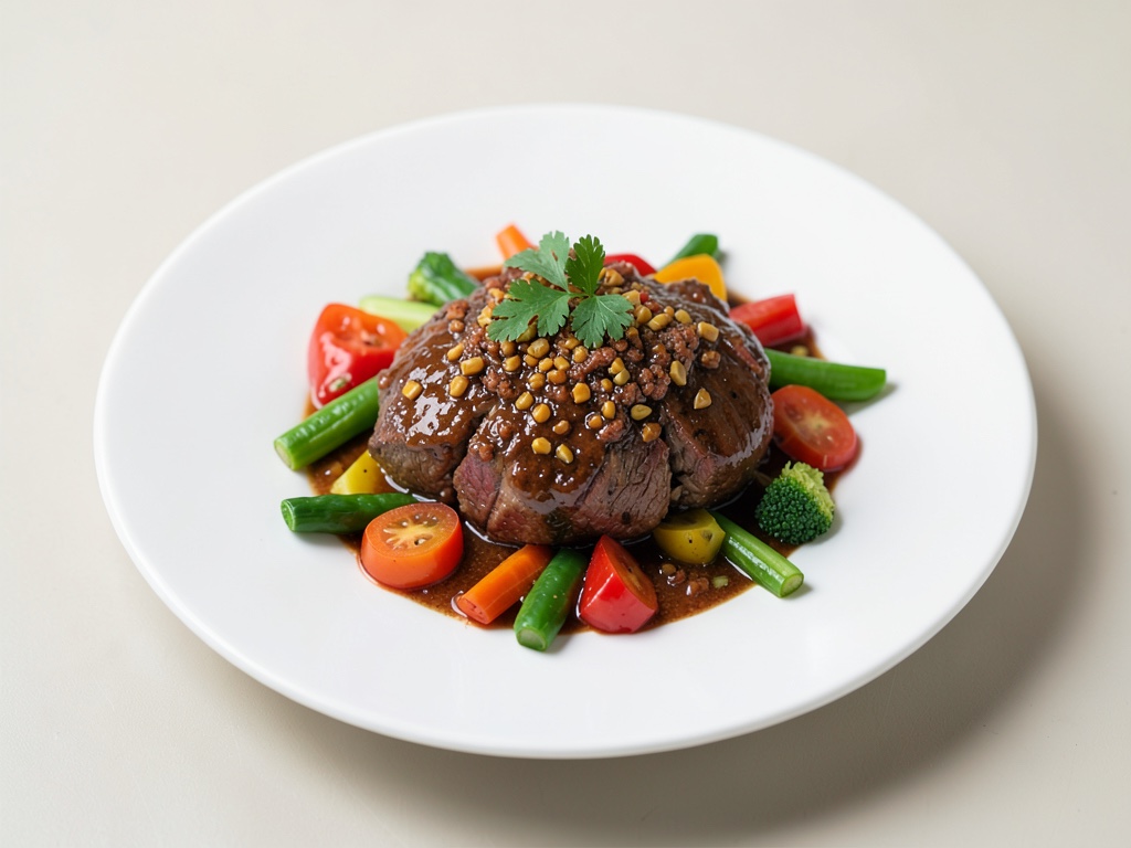 Manzo piccante con verdure miste