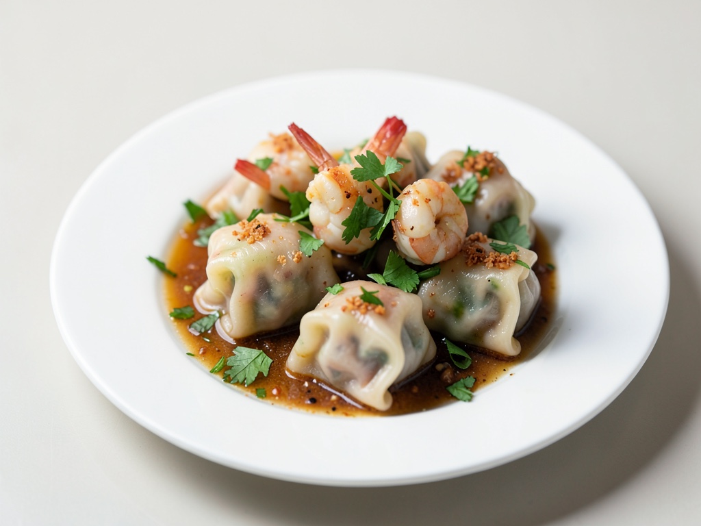 Gambas Wonton à la vapeur