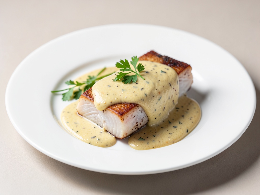 Baccalà al vapore con crema di senape