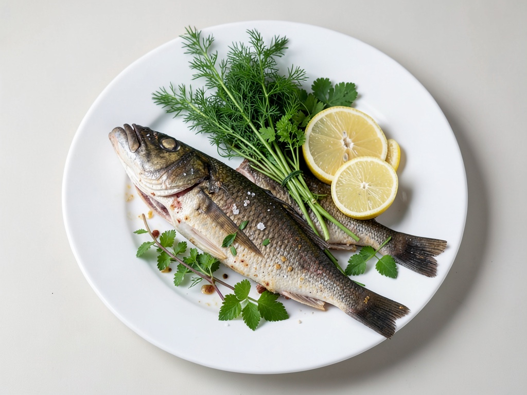 Pesce al vapore con erbe fresche e limone