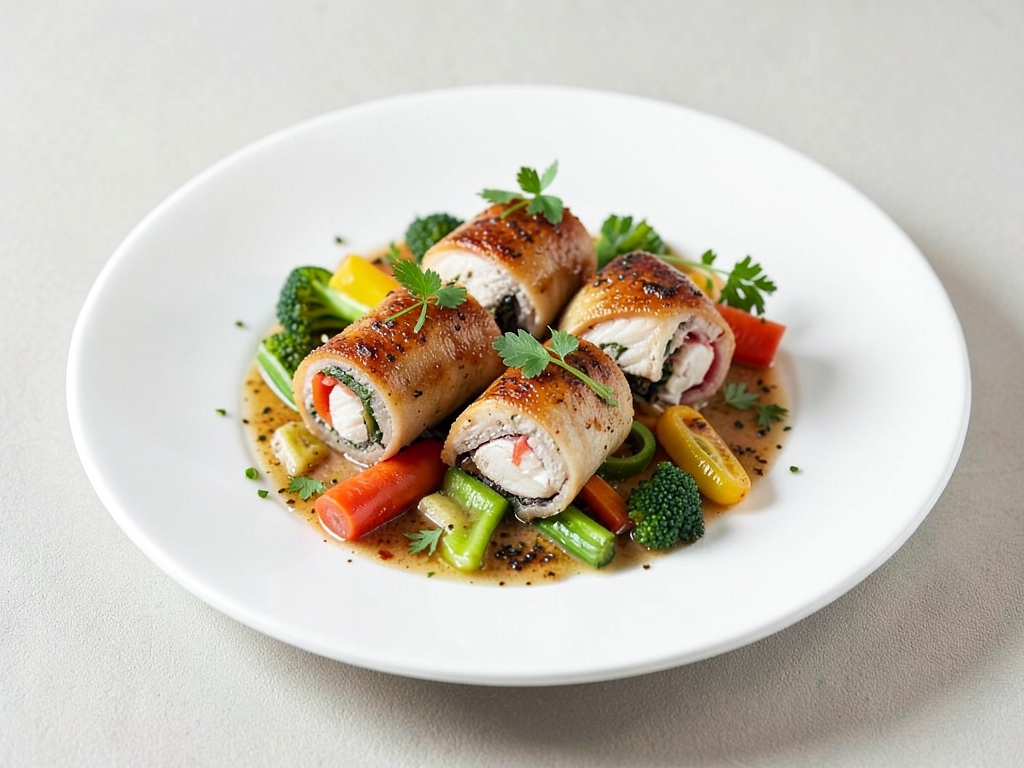 Delicati involtini di sogliola con verdure