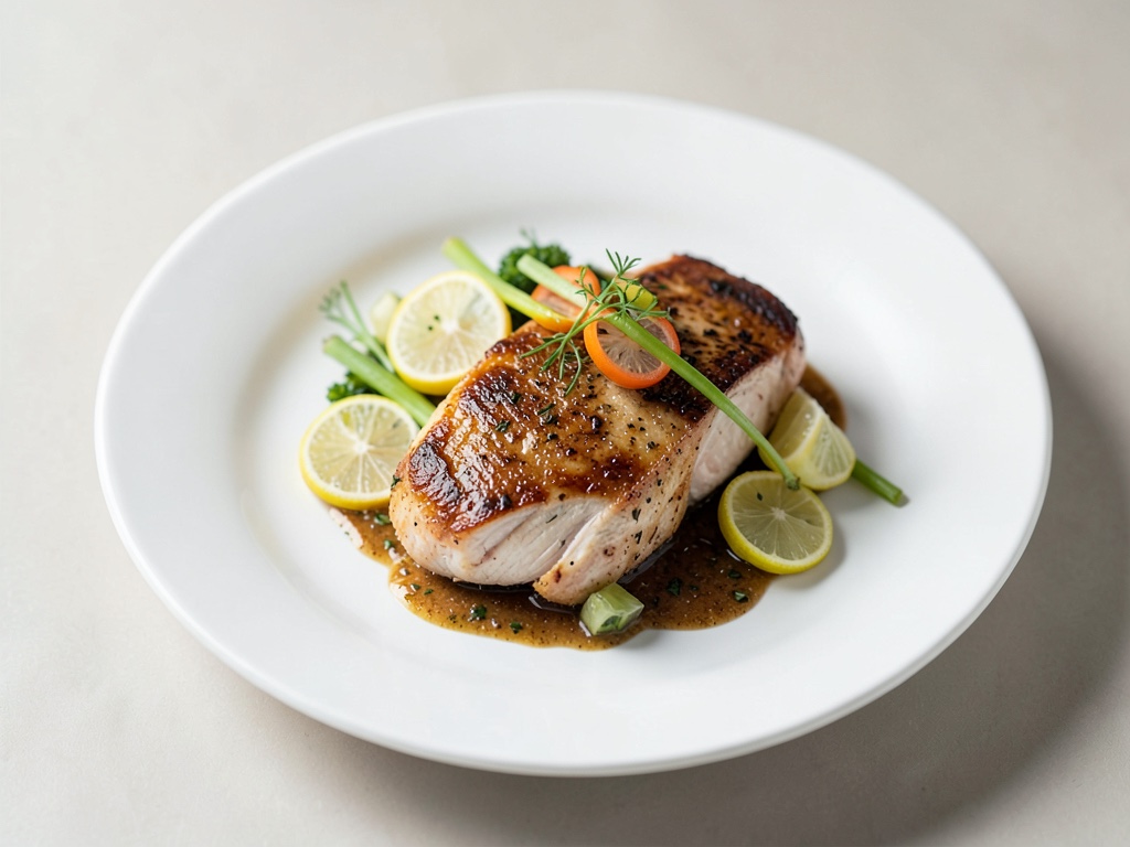 Petto di pollo tenero con finocchio e limone