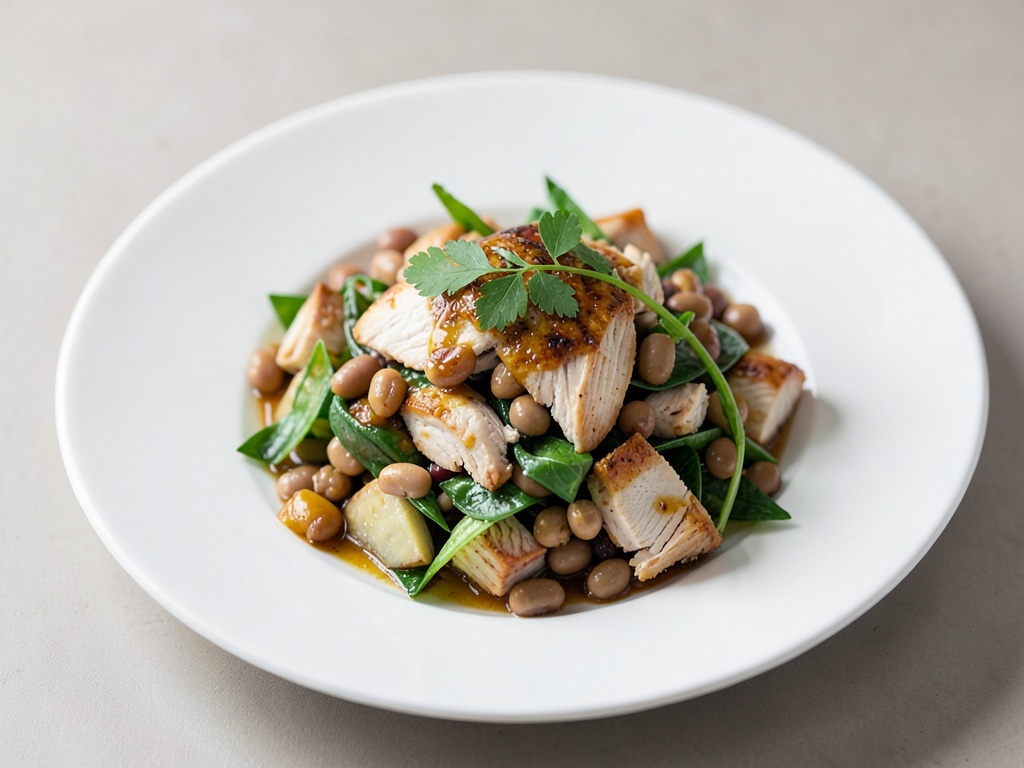 Salade de poulet aux haricots verts